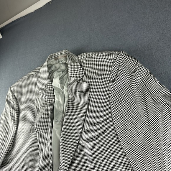Solemare Maus & Hoffman Men's 40R Sport Coat Italy Houndstooth Silk Wool Blazer